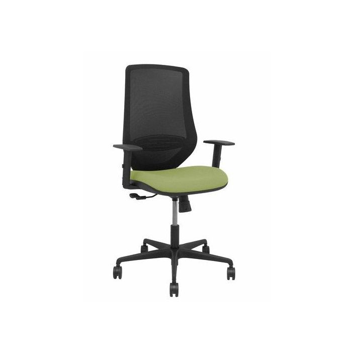 Silla Piqueras Y Crespo Mardos Brazos Regulables Ergonomica Mecanismo Basculante Respaldo Malla Negra Asiento Tapizado Bali Verde Oliva