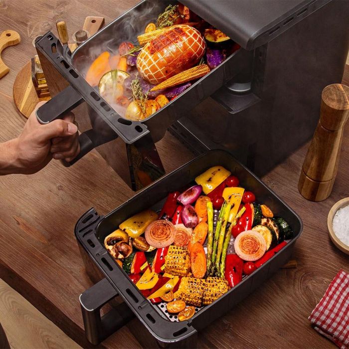 Cecotec Freidora de Aire 10L 2000W Negro Cecofry DuoLevel 10000 DuoSize Window Touch 10 prog 1 Cecotec Freidora de Aire 10L 2000W Negro Cecofry DuoLevel 10000 DuoSize Window Touch 10 prog 1