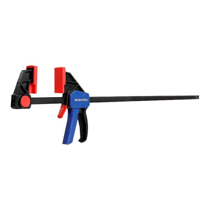 Workpro Sargento Monomanual de Liberación Rápida 600 mm con Mordazas Revestidas, Nylon Reforzado para Bricolaje 2