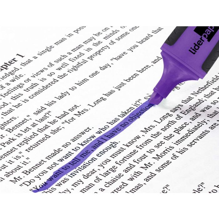 Rotulador Liderpapel Mini Fluorescente Violeta 12 unidades 4