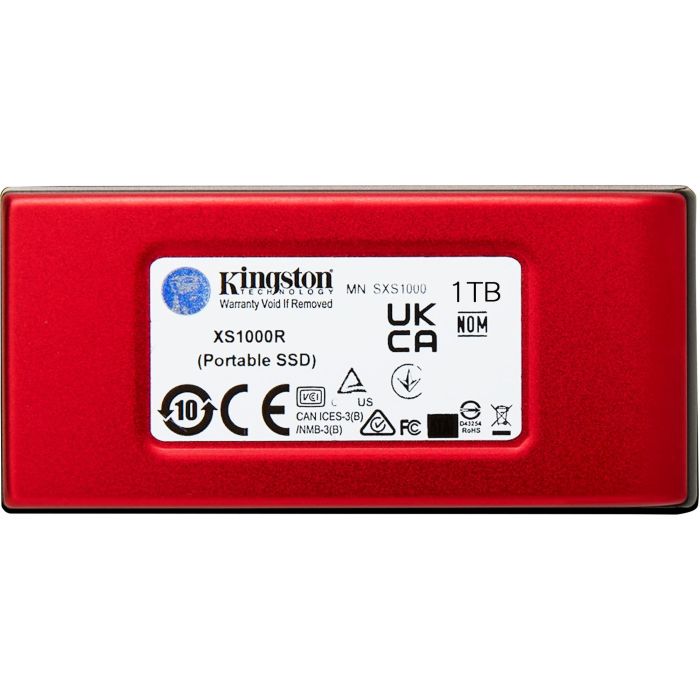 Kingston SSD Externo XS1000 1TB Rojo SXS1000R/1000G - Velocidad hasta 1050MB/s, USB 3.2 Gen 2 1