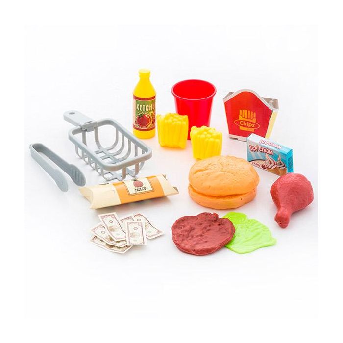 Juego de Comida Rápida con Accesorios Junior Knows 4 Juego de Comida Rápida con Accesorios Junior Knows 4