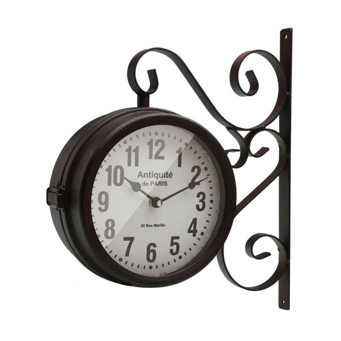 Reloj de Estación Antiquitè Versa, 9x36 cm, Metal, Maquinaria Ostar (2 Unidades) Reloj de Estación Antiquitè Versa, 9x36 cm, Metal, Maquinaria Ostar (2 Unidades)