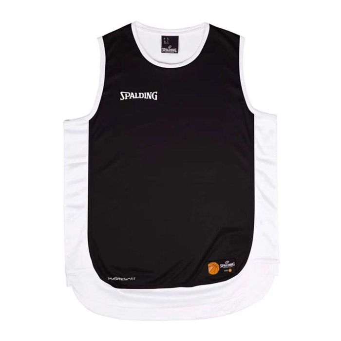 Camiseta de baloncesto Spalding Hustle Tank Blanco Negro 14 Años Camiseta de baloncesto Spalding Hustle Tank Blanco Negro 14 Años
