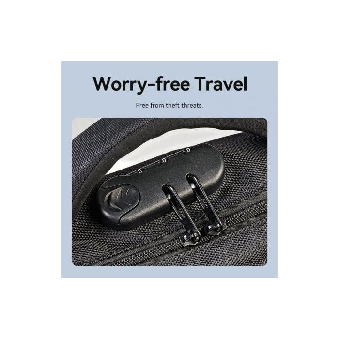 Mochila Vention KRKB0 para Portátiles hasta 17"/ Impermeable/ Puerto USB/ Antirrobo/ Negra 3 Mochila Vention KRKB0 para Portátiles hasta 17"/ Impermeable/ Puerto USB/ Antirrobo/ Negra 3