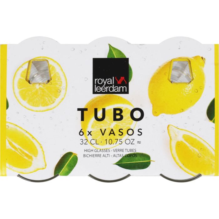 Set de 6 Vasos Tubo Lemon 32 cl - Royal Leerdam (4 Cajas) 3