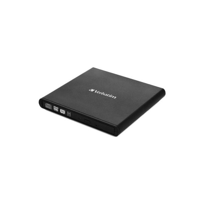 Verbatim Grabadora y Lector Externo de CD-DVD Slimline, Compatible con MDISC, Alimentación USB 2.0