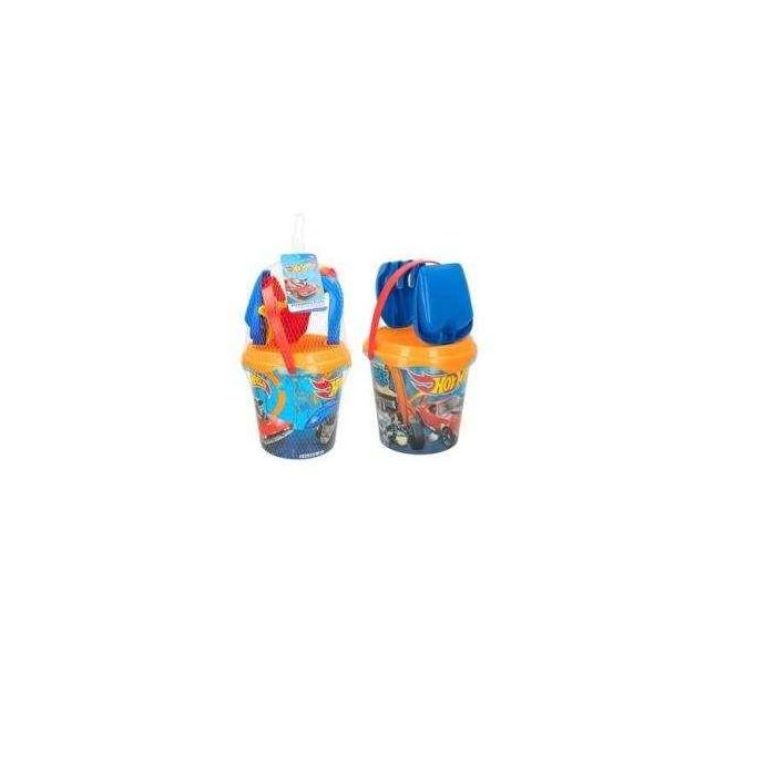 Cubo de playa hot wheels 18 cm con cedazo, pala, rastillo y 2 moldes en red 2 Cubo de playa hot wheels 18 cm con cedazo, pala, rastillo y 2 moldes en red 2
