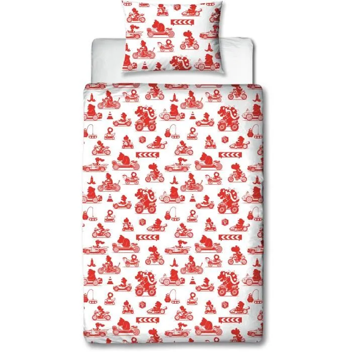 Mario Bros Juego de Cama Reversible 140 x 200 cm + Funda Almohada 63 x 63 cm Microfibra 1