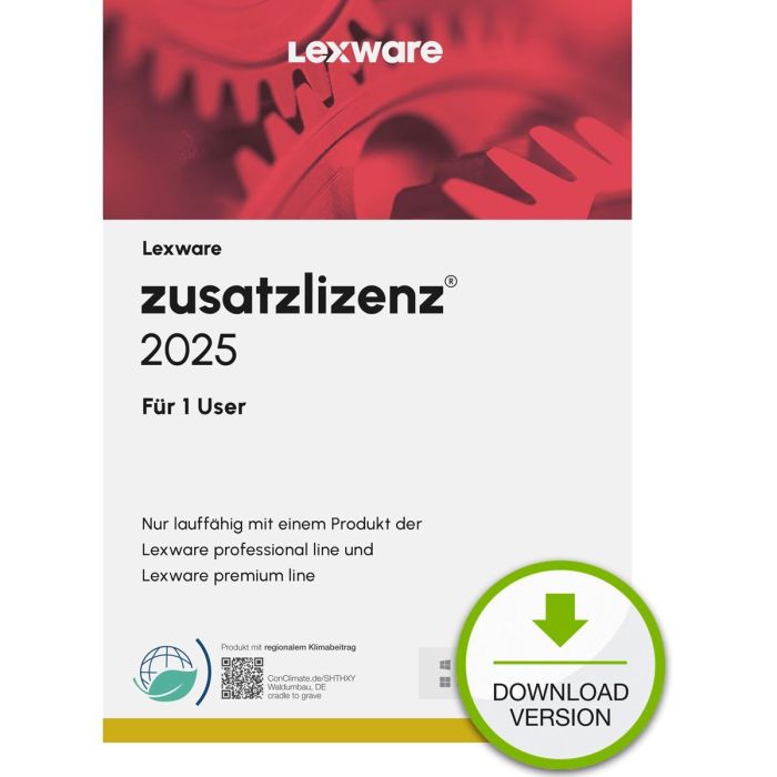 Lexware Zusatzlizenz 2025 para 1 Usuario - ABO - ESD-Download