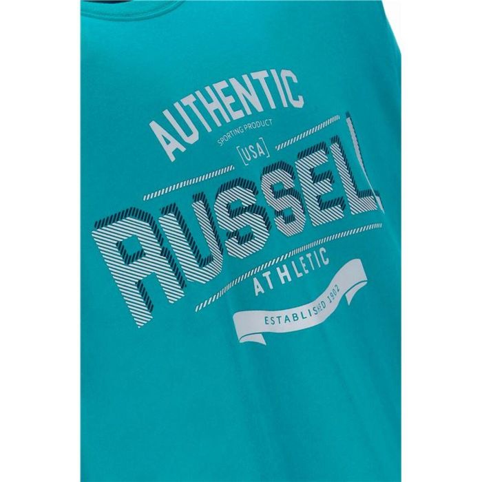 Camiseta de Manga Corta Hombre Russell Athletic Amt A30081 Aguamarina 1