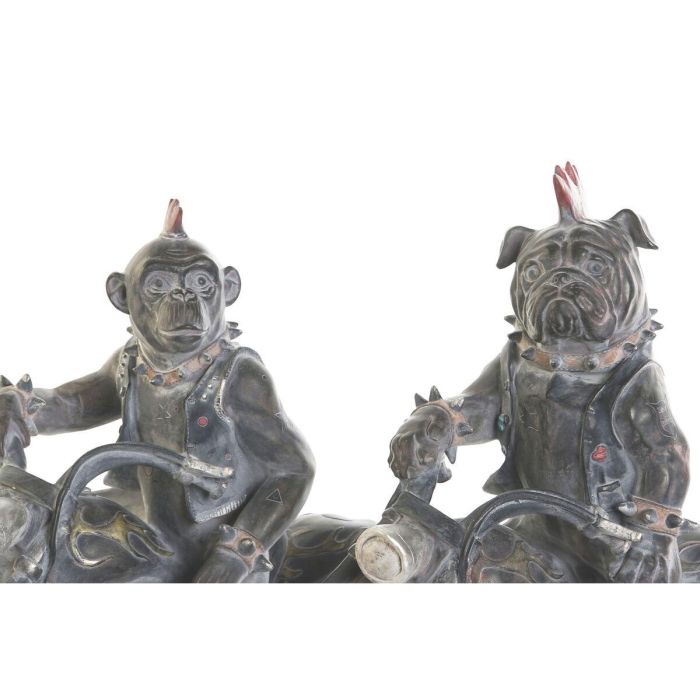 Figura Moderno DKD Home Decor Gris Oscuro 15 x 29 x 33 cm (2 Unidades) 2 Figura Moderno DKD Home Decor Gris Oscuro 15 x 29 x 33 cm (2 Unidades) 2