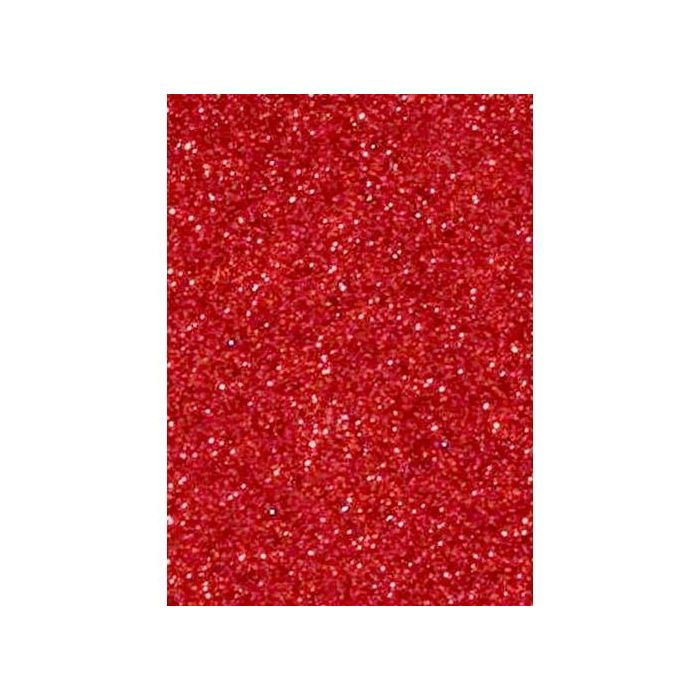 Fama Goma Eva 50x70 cm con Glitter Rojo, Grosor 2 mm (10 Unidades) (10 Unidades)
