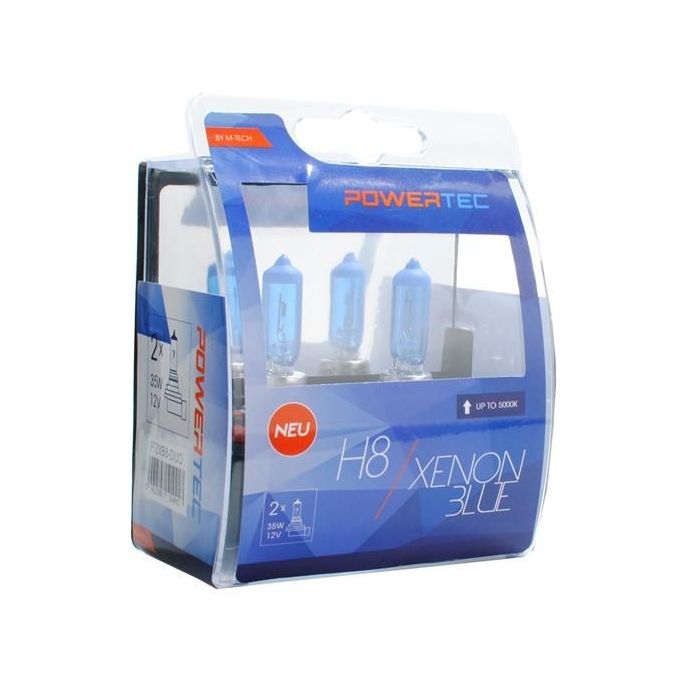 M-Tech Xenon Blue H8 12V 35W Lámpara Halógena Doble Blanca Azulada PTCZXB8-DUO