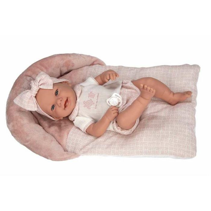 Muñecas Arias Muñeca Elegance 42 cm Zoe Rosa C/Cojín Cuerpo Vinyl Niña 1