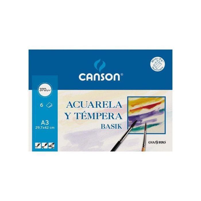 Canson Minipack Acuarela Y Témpera Basik 6 Hojas Liso 29,7x42 cm Canson Minipack Acuarela Y Témpera Basik 6 Hojas Liso 29,7x42 cm