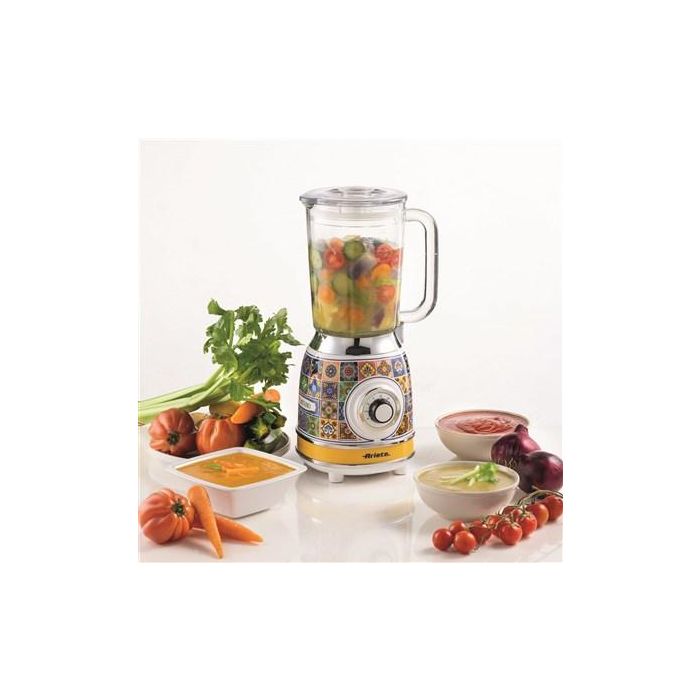 Ariete 583 POSITANO Batidora de Vaso con Vaso de Vidrio y 4 Cuchillas de Acero Inoxidable, 4 Velocidades, Diseño Vintage 8