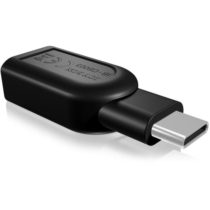 Adapter ICY BOX USB-A > USB-C Black 1
