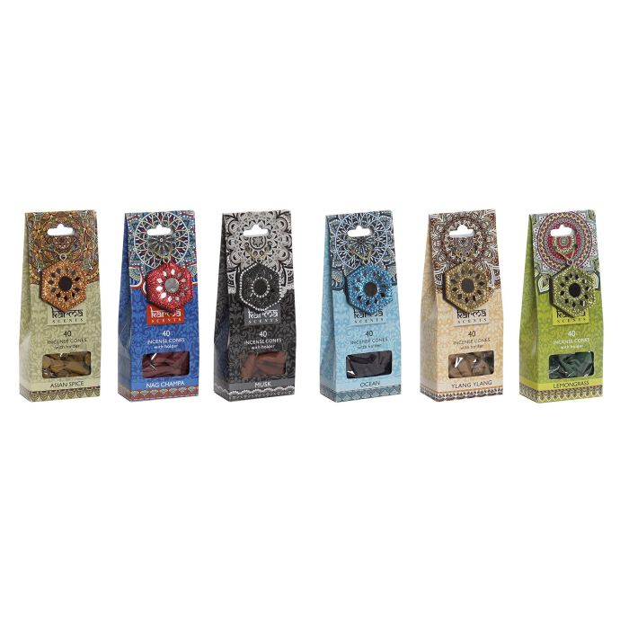 Incienso Cono Indio DKD Home Decor Multicolor 4 x 16 x 6 cm Set de 6 (48 Unidades) 2 Incienso Cono Indio DKD Home Decor Multicolor 4 x 16 x 6 cm Set de 6 (48 Unidades) 2