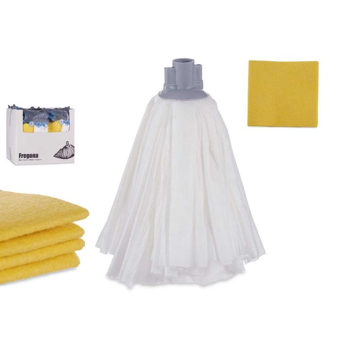 Set Fregona Viscosa 150gr y 4 Bayetas 40x36 cm Arte Regal - Gris, Blanco, Amarillo (14 Unidades) Set Fregona Viscosa 150gr y 4 Bayetas 40x36 cm Arte Regal - Gris, Blanco, Amarillo (14 Unidades)