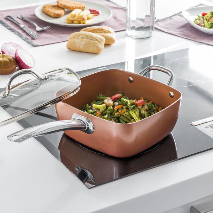 Set de Sartén Multifunción 5 en 1 Copper Coppans InnovaGoods 4 Piezas 6 Set de Sartén Multifunción 5 en 1 Copper Coppans InnovaGoods 4 Piezas 6