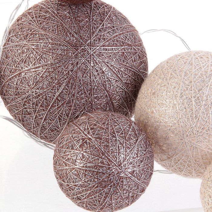 Home Deco Factory Guirnalda de Luces 10 LED con Bolas de Diferentes Medidas para Decoración 2 Home Deco Factory Guirnalda de Luces 10 LED con Bolas de Diferentes Medidas para Decoración 2