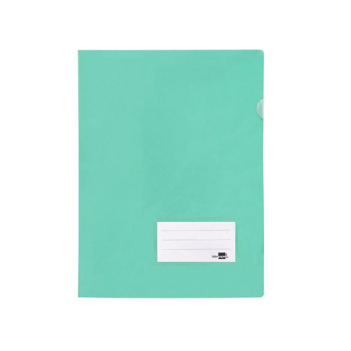 Carpeta Liderpapel Dossier A4 Uñero Verde Manzana Opaco 10 unidades 1