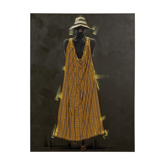Cuadro Amarillo Gris Africana 90 x 3,5 x 120 cm 0 Cuadro Amarillo Gris Africana 90 x 3,5 x 120 cm 0