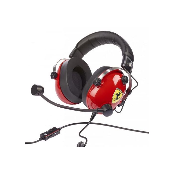 Thrustmaster T.Racing Auriculares Diadema para Juego, Alámbrico, Micrófono Boom Extraíble, Circumaural, 50 mm, Negro/Rojo/Acero inoxidable/Amarillo, Ref. 4060197 0 Thrustmaster T.Racing Auriculares Diadema para Juego, Alámbrico, Micrófono Boom Extraíble, Circumaural, 50 mm, Negro/Rojo/Acero inoxidable/Amarillo, Ref. 4060197 0
