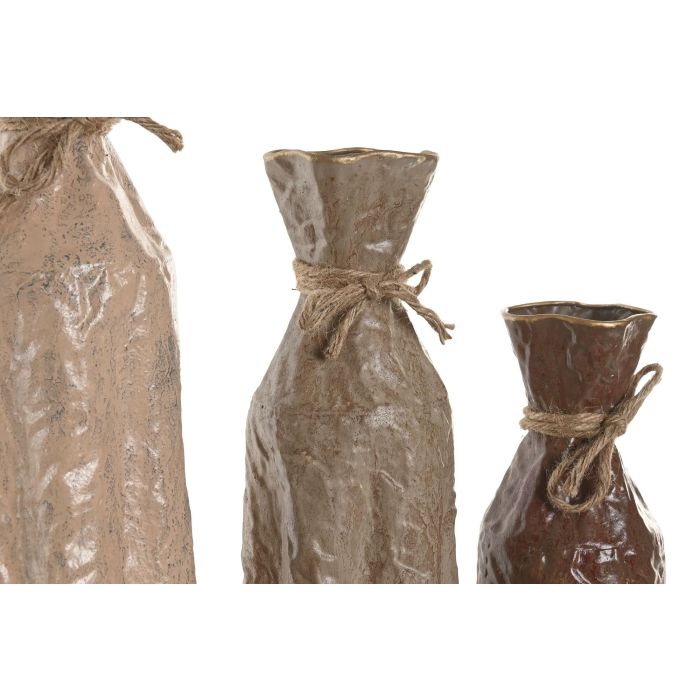 Jarron Scandi DKD Home Decor Rosa Palo Beige 17 x 63 x 17 cm Set de 3 (2 Unidades) 1 Jarron Scandi DKD Home Decor Rosa Palo Beige 17 x 63 x 17 cm Set de 3 (2 Unidades) 1