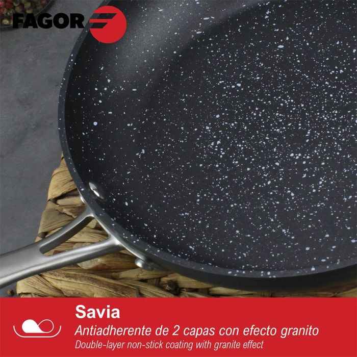 Sartén Fagor Savia Aluminio Forjado Plateado Ø 26 cm 2 Sartén Fagor Savia Aluminio Forjado Plateado Ø 26 cm 2