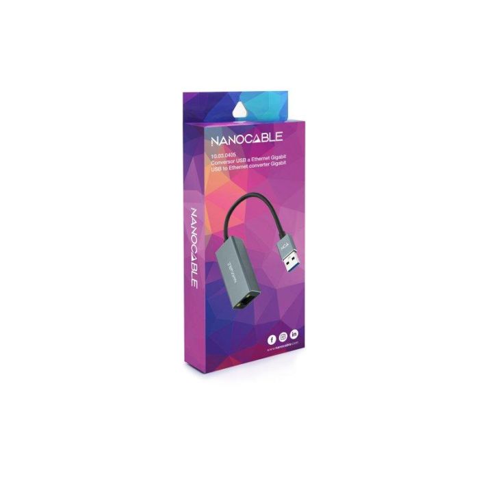 Adaptador USB 3.0 - RJ45 Nanocable 10.03.0405/ 1000Mbps 2 Adaptador USB 3.0 - RJ45 Nanocable 10.03.0405/ 1000Mbps 2