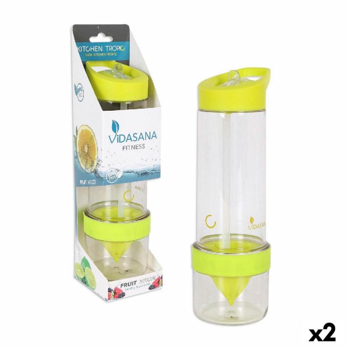 Botella Kitchen Tropic Amarillo 7,5 x 24,5 cm Mezclador (2 Unidades)