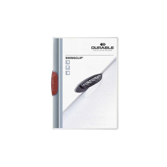 Dosier Clip Swingclip Pp A4 2260 Pinza Plastico Pivot.Opaco 30H Rojo 25 unidades