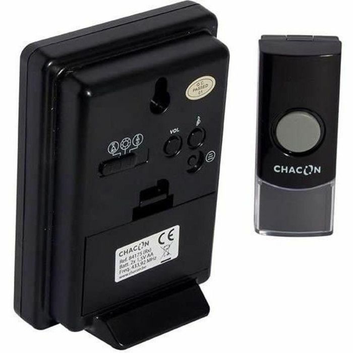 Chacon Timbre Inalámbrico para puerta, fácil de instalar, con amplio alcance de 80 metros y 32 melodías seleccionables. 1 Chacon Timbre Inalámbrico para puerta, fácil de instalar, con amplio alcance de 80 metros y 32 melodías seleccionables. 1