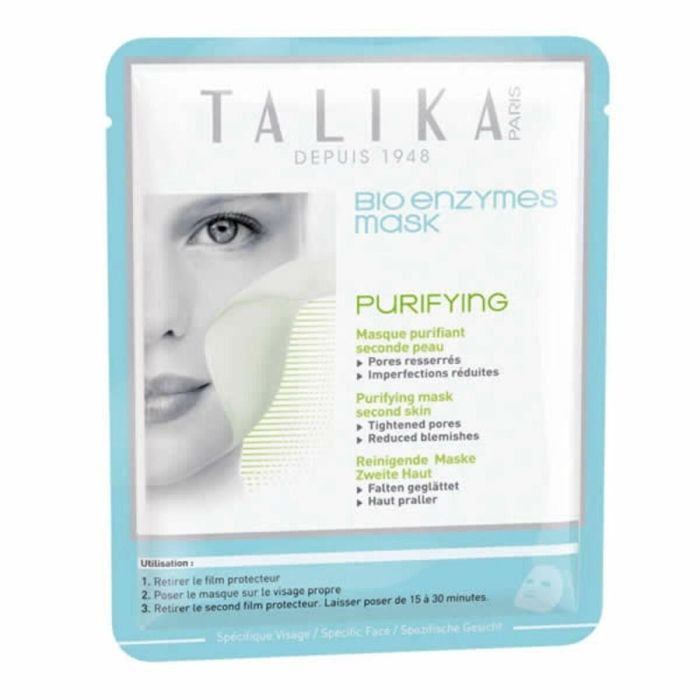 Talika Mascarilla Facial Limpiadora Purificante BIO ENZYMES Natural Bio-Celulosa Piel Mixta y Grasa 20g 0 Talika Mascarilla Facial Limpiadora Purificante BIO ENZYMES Natural Bio-Celulosa Piel Mixta y Grasa 20g 0