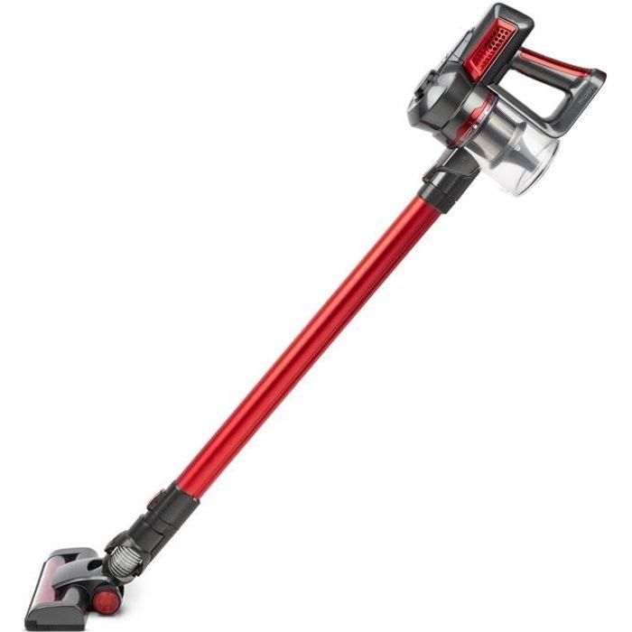 H.Koenig UP810 PowerClean+ Aspiradora de varilla inalámbrica 2 en 1, 35 min autonomía, Batería de Litio 22.2V, 160W, 0.8L