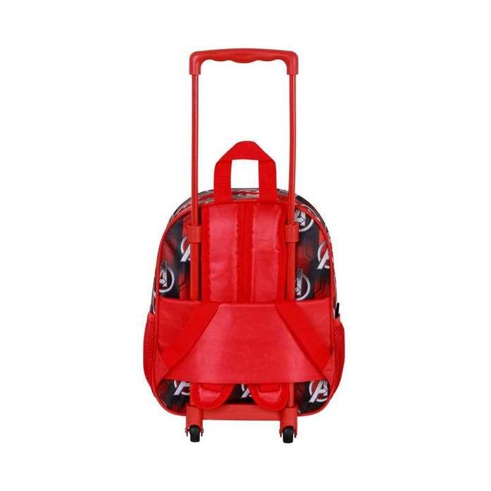 Marvel Los Vengadores Mochila 3D con Ruedas Pequeña Infantil Los Vengadores Rojo 7L 30x25x10cm 4