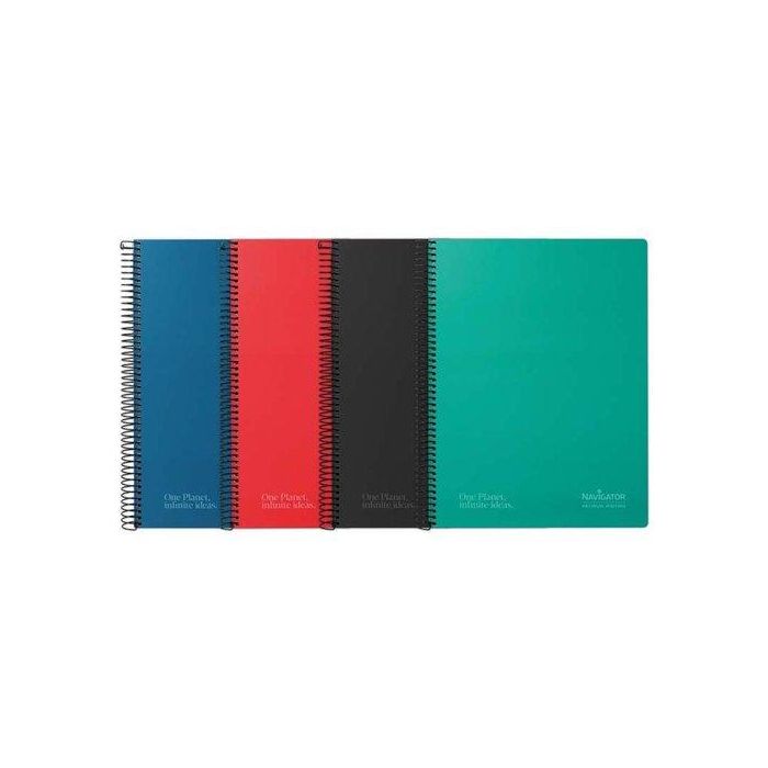 Bloc Navigator Tapa Extra A4 80H Cuadric.4X4 80G Surtido (5 Col. Vivos) 5 unidades