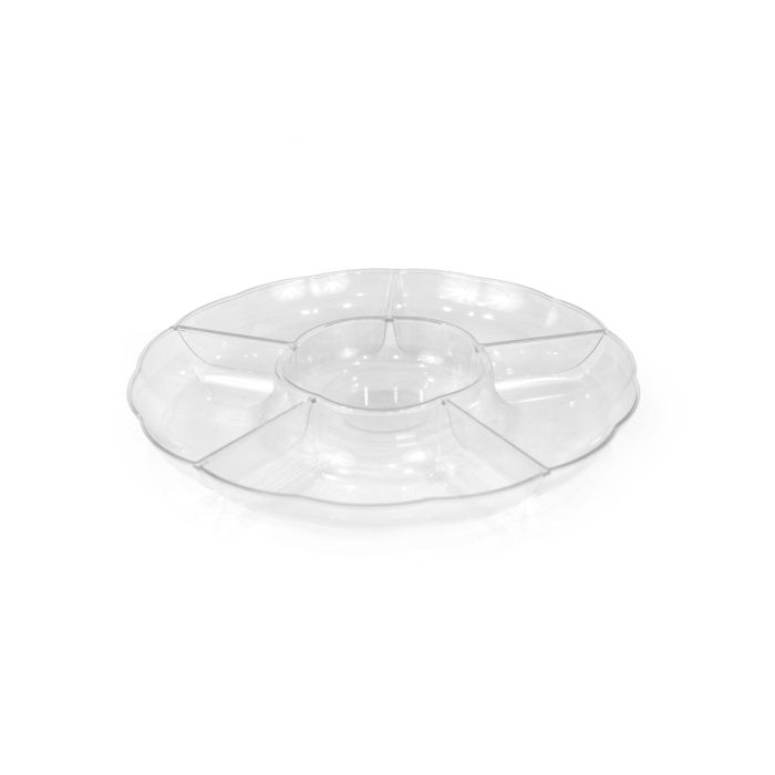 Bandeja PS 6 departamentos transparente roja 30.5 cm Algon (12 Unidades) 2 Bandeja PS 6 departamentos transparente roja 30.5 cm Algon (12 Unidades) 2