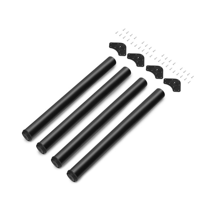 Emuca Lote de 4 patas para mesa, diámetro 60mm, H 830mm, Acero, Pintado negro 0 Emuca Lote de 4 patas para mesa, diámetro 60mm, H 830mm, Acero, Pintado negro 0