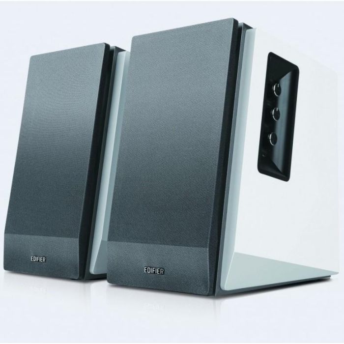 Edifier R1700BT Altavoces estéreo 2.0 Inalámbricos y Alámbricos con Bluetooth, 66W RMS, Plata/Blanco