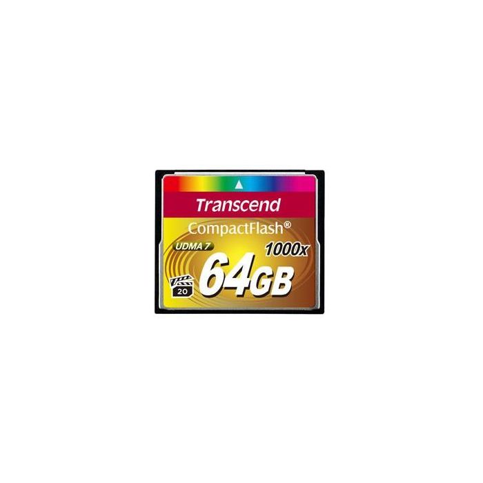 CARD CompactFlash Card 64GB Transcend TS64GCF1000. MLC