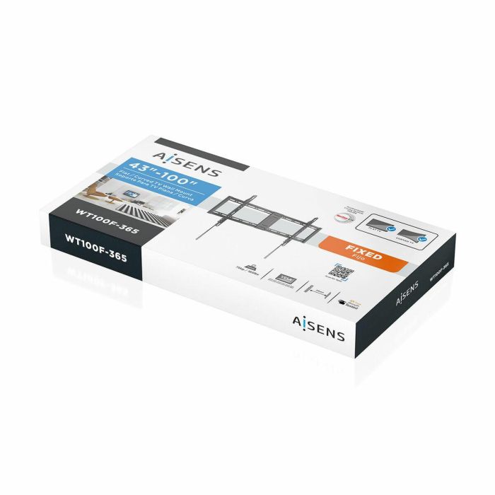 AISENS WT100F-365 Soporte TV Pared Ultra Delgado para Pantallas 43"-100" (75kg Max), VESA 800x400mm, Acero Negro Compatible Samsung 6 AISENS WT100F-365 Soporte TV Pared Ultra Delgado para Pantallas 43"-100" (75kg Max), VESA 800x400mm, Acero Negro Compatible Samsung 6