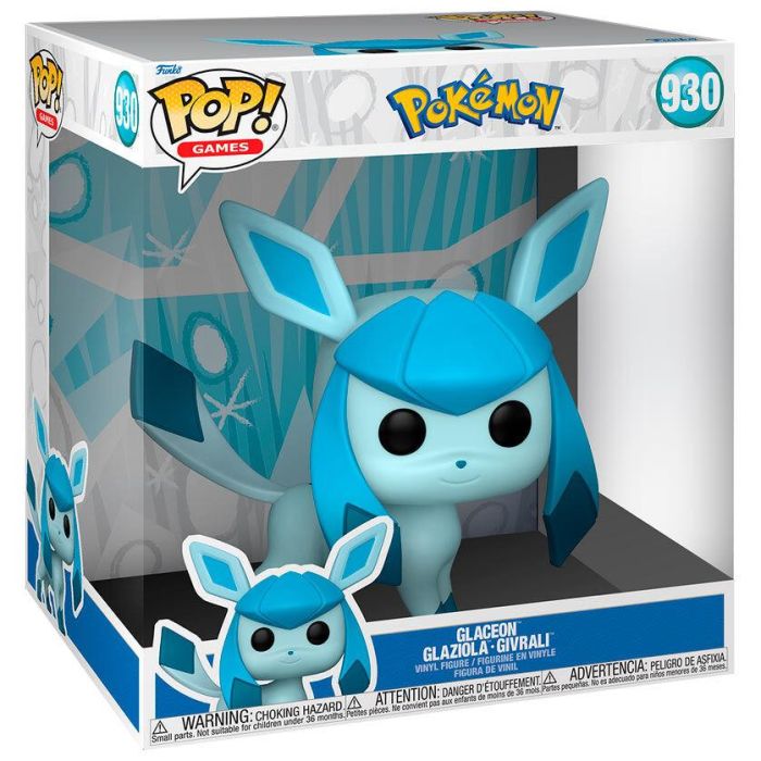 Funko Pop Super Sized Jumbo Pokemon Glaceon - Figura de Vinilo de 25cm con Caja Original 2 Funko Pop Super Sized Jumbo Pokemon Glaceon - Figura de Vinilo de 25cm con Caja Original 2
