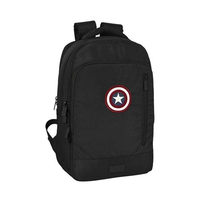 Mochila para Portátil y Tablet con Salida USB Capitán América Negro 16