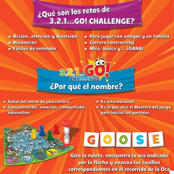 Educa 19420 3,2,1 Go Challenge - Juego de Mesa Clásico de la Oca y Agudeza Visual Multilingüe para Niños y Familias +6 años 2 Educa 19420 3,2,1 Go Challenge - Juego de Mesa Clásico de la Oca y Agudeza Visual Multilingüe para Niños y Familias +6 años 2