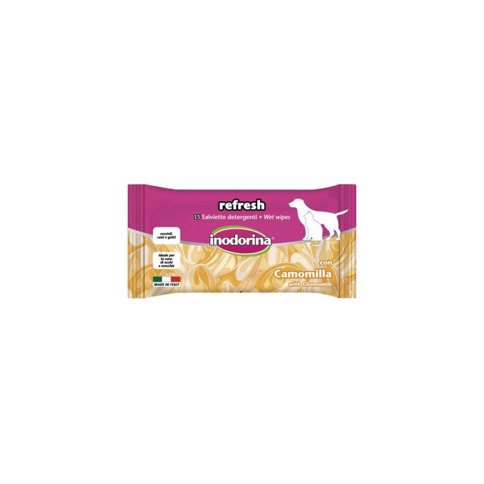 Toallitas Húmedas para Mascotas Inodorina Refresh 24 Unidades 1
