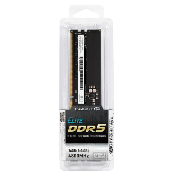 Team Group ELITE TED516G4800C4001 módulo de memoria 16 GB 1 x 16 GB DDR5 4800 MHz 1 Team Group ELITE TED516G4800C4001 módulo de memoria 16 GB 1 x 16 GB DDR5 4800 MHz 1
