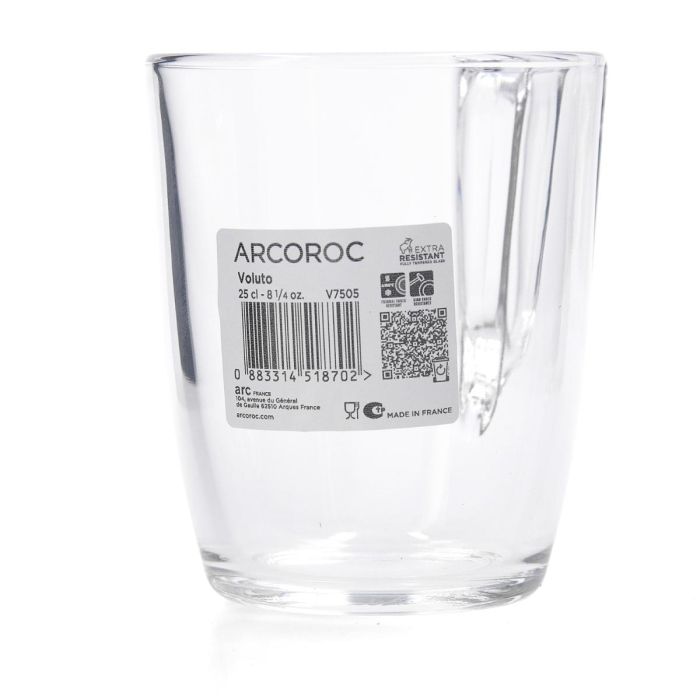 Mug Vidrio Voluto Arcoroc 25 cL (6 Unidades)